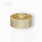 Triple Band from George IV Diadem - Single Row Gold Toned Sterling Silver - Ring